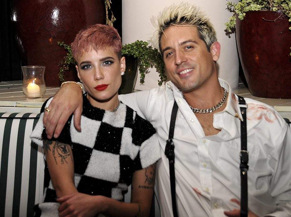 (L-R) Halsey and G-Eazy attend the ‘2018 American Music Awards’ Hosted By John Terzian And Dre London At Harriet’s on Oct. 9, 2018 in West Hollywood, Calif.