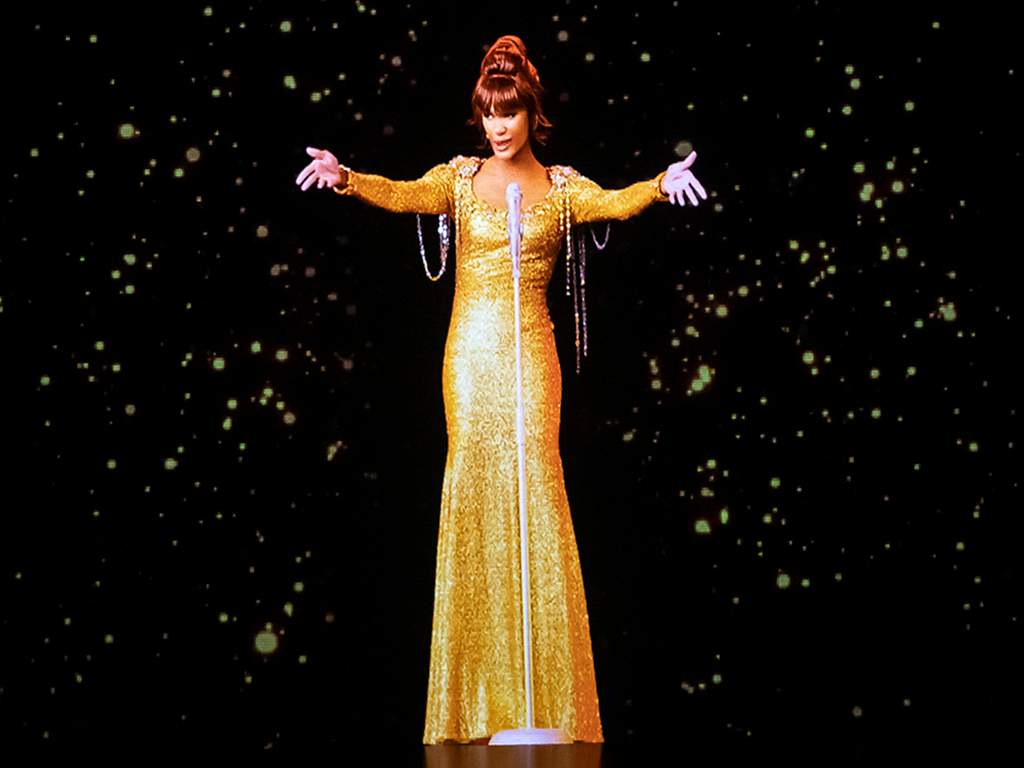 A dress rehearsal for the Whitney Houston hologram tour, which opens tonight at City Hall in Sheffield, England before embarking on a international tour.