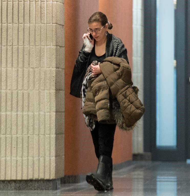 Clara Wasserstein arrives at the courthouse in Montreal, Monday, February 10, 2020.