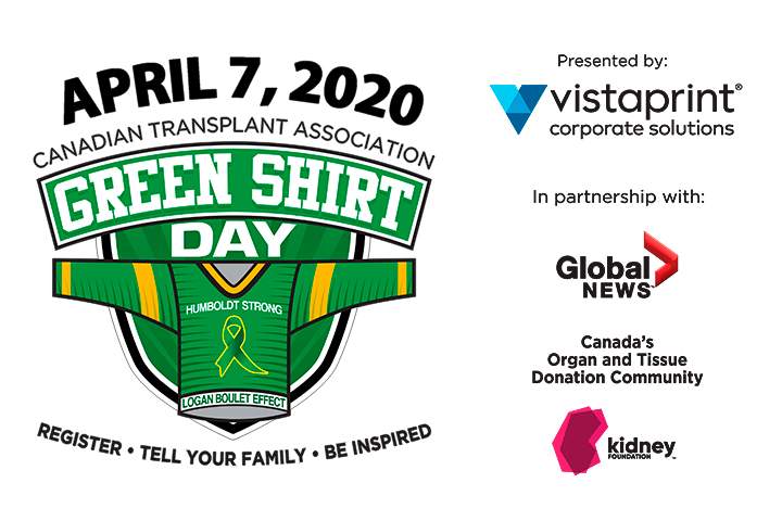 Canadian Transplant Association Green Shirt Day is April 7, 2020.