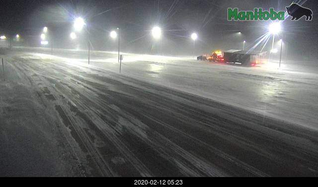Blowing snow has forced the closure of various highways early Wednesday.