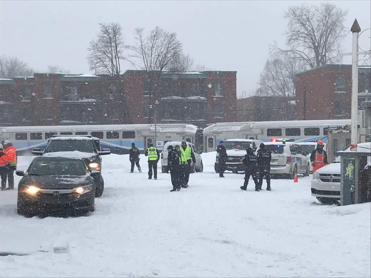 The collision occurred on Tuesday morning.