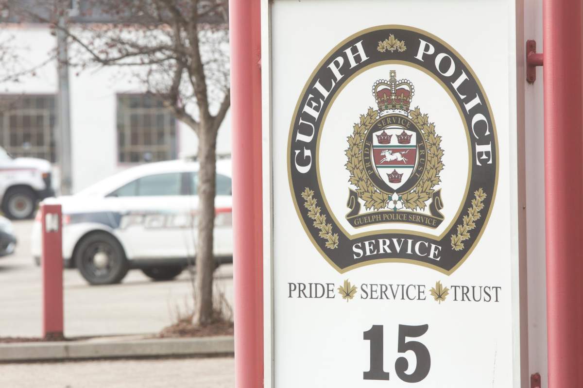 Guelph Police Service sign.