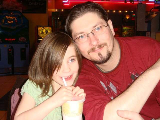 Keith Zilinsky with one of his daughters.