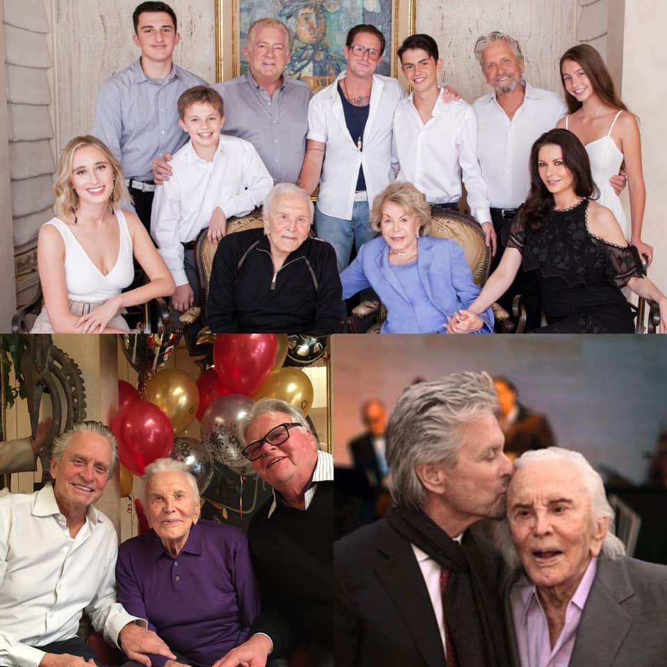 A collage of undated photos posted on actor Michael Douglas’ social media following the death of his father and Hollywood icon, Kirk Douglas, on Feb. 5, 2020. “It is with tremendous sadness that my brothers and I announce that Kirk Douglas left us today at the age of 103,” read Michael’s statement.