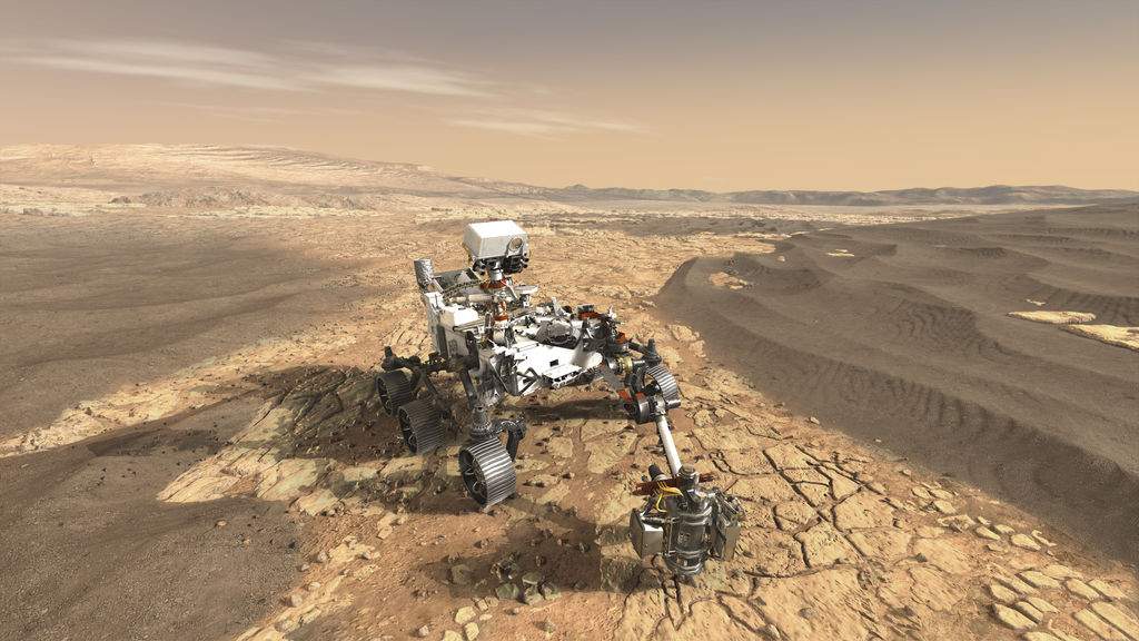 Animation of rover for NASA Mars 2020 Rover Mission.
