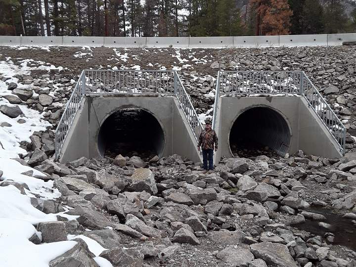 New culverts under Secrest Hill Road near Oliver, B.C.