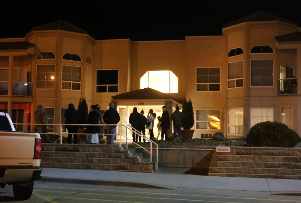 An apartment complex on Spartan Drive in Osoyoos was evacuated early Sunday morning because of a fire alarm.