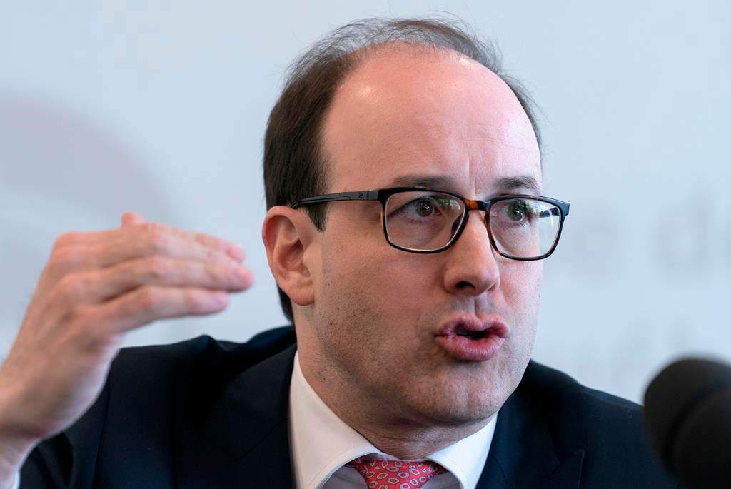 Caisse de dépôt et placement du Québec president and CEO Charles Emond comments the pension fund's annual results in Montreal on Thursday, February 20, 2020. THE CANADIAN PRESS/Paul Chiasson.