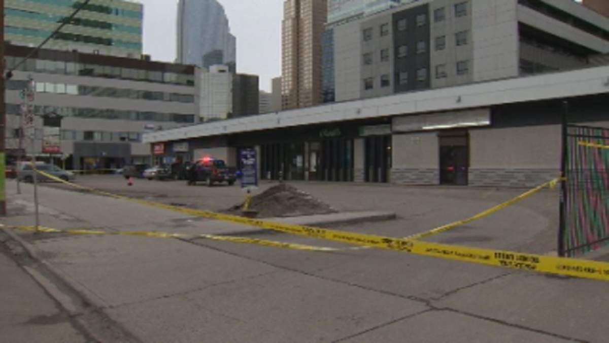 Calgary police were searching for two suspect vehicles following a shooting outside a liquor store Saturday afternoon. 