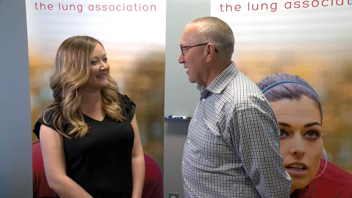 Kerri Tucker (left) and her father Ken Mossing. Tucker was shocked to learn she had lung cancer and believes it was caused by radon gas.