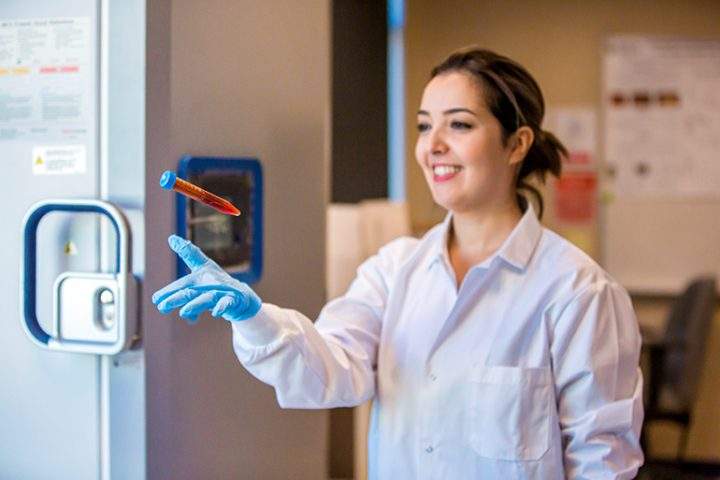 Sepideh Pakpour, a School of Engineering assistant professor, says test show levitating human plasma may lead to faster, more reliable, portable and simpler disease detection.