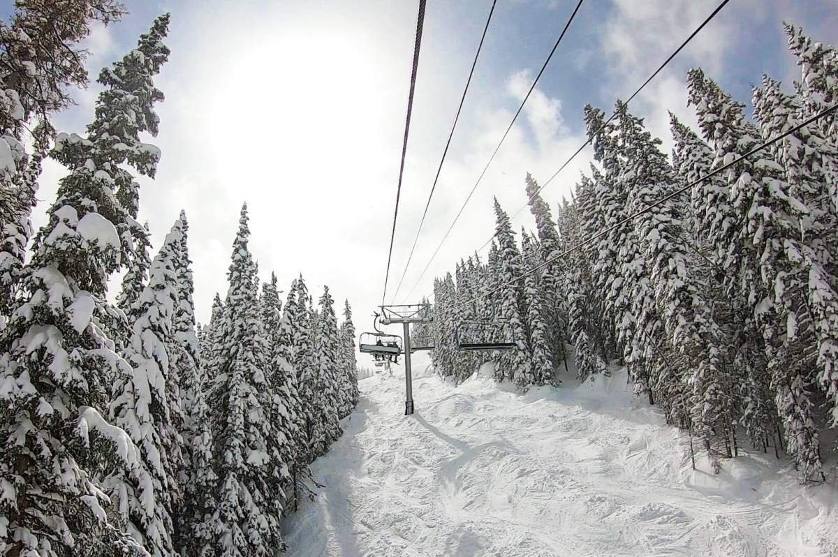 A chairlift is shown at Vail Mountain in Colorado.