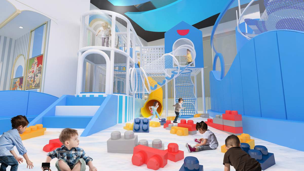 Rendering of Sky Castle play place at New Horizon Mall