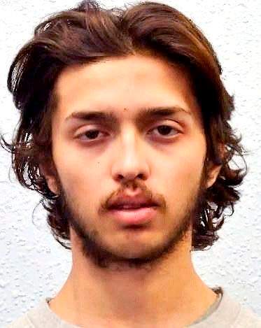 Undated handout photo issued by the Metropolitan Police of Sudesh Amman. Police in London say a man who strapped on a fake bomb and stabbed two people on a London street before being shot to death by police was recently released from prison, where he was serving for terrorism offenses.