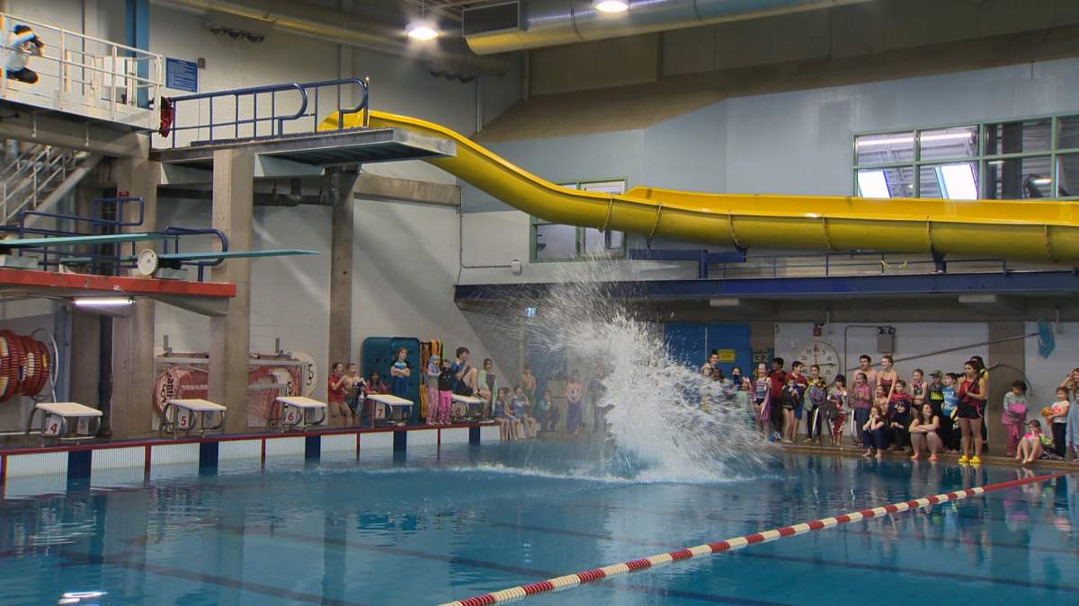 The Canada Games Aquatic Centre in Saint John hosted the second Walk the Plank event.