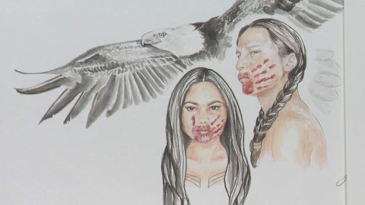 Artist Tristen Jenni Sanderson is creating paintings to memorialize Missing and Murdered Indigenous Women.