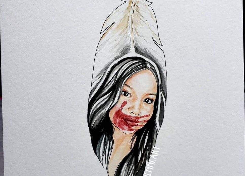 Artist Tristen Jenni Sanderson is creating paintings to memorialize Missing and Murdered Indigenous Women.