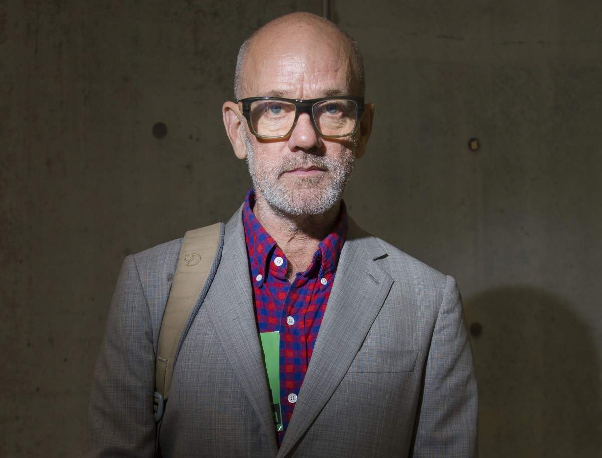 Michael Stipe poses for portraits during the presentation of his photography book ‘Our Interference Times: a visual record’ at the MAXXI modern art museum in Rome, Tuesday, Oct. 8, 2019.