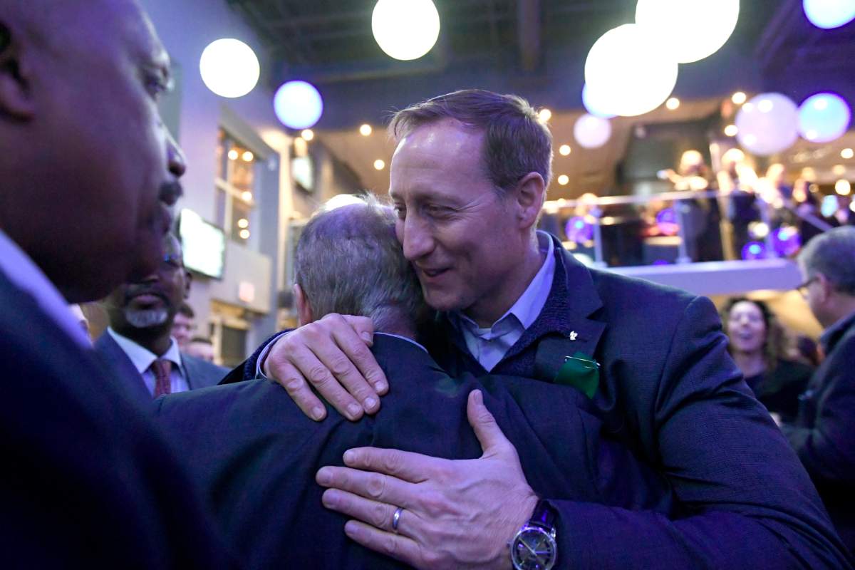 Conservative leadership candidate Peter MacKay greets supporters at a meet and greet event in Ottawa, on Sunday, Jan. 26, 2020. 