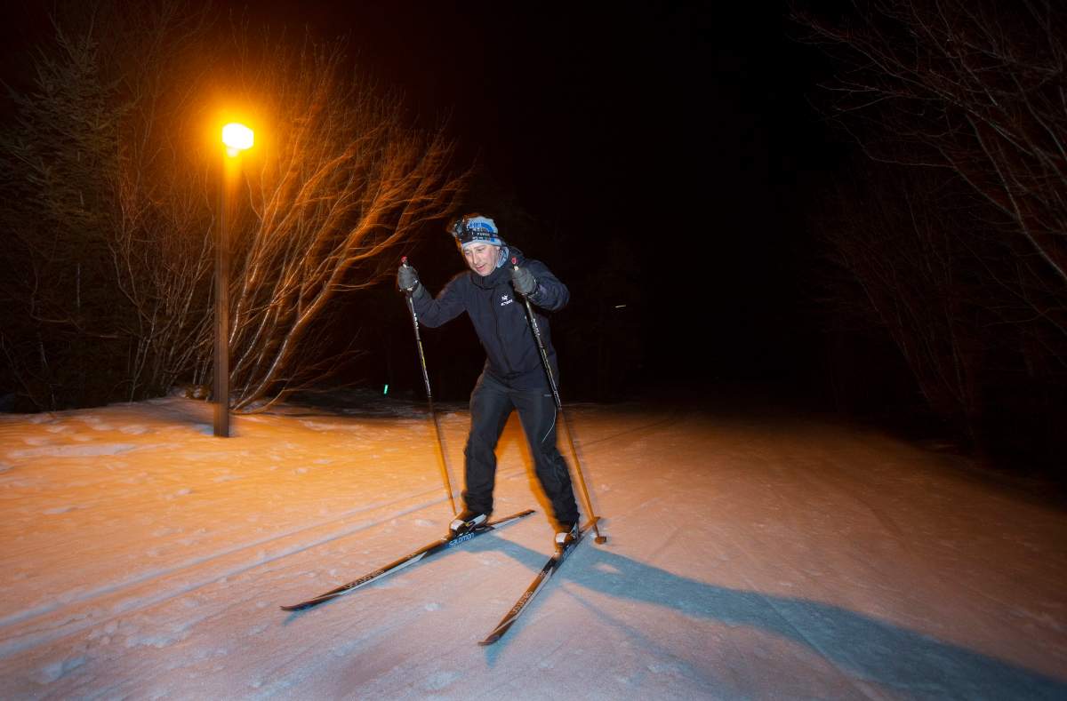 Brian Tobin skis on the groomed trails of Pippy Park in St. John’s on Tuesday, February 25, 2020. THE CANADIAN PRESS/Paul Daly.