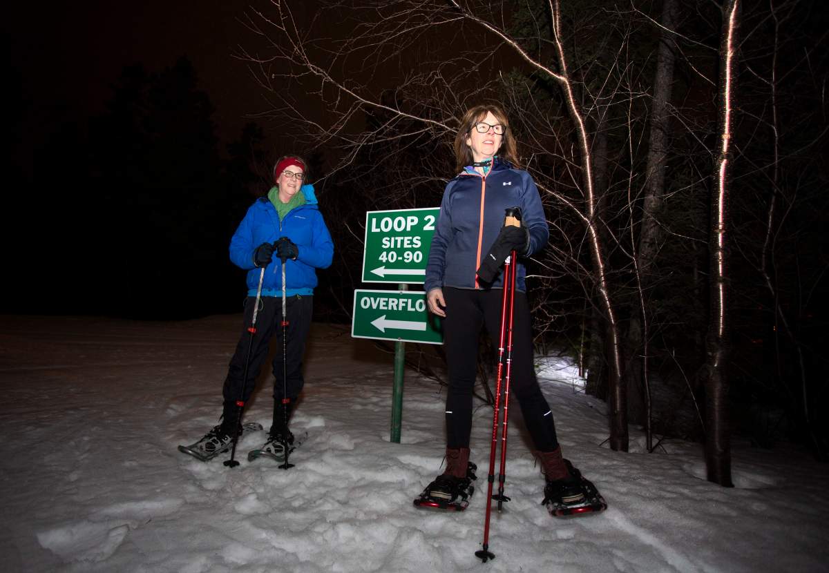 Lorna Andersen and Kelly Clarke pause on the groomed trails of Pippy Park in St. John’s on Tuesday, February 25, 2020.