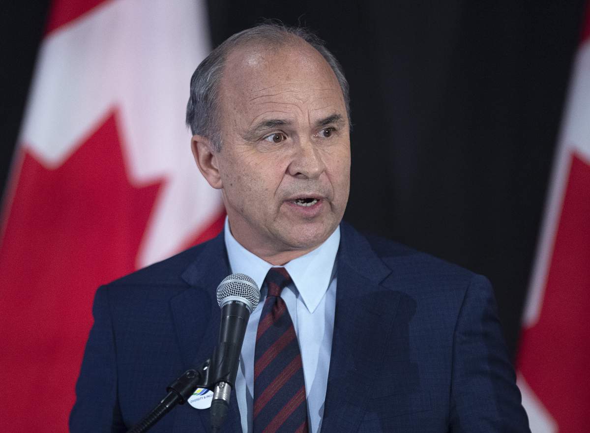 Rick Peterson addresses the crowd at a federal Conservative leadership forum during the annual general meeting of the Nova Scotia Progressive Conservative party in Halifax on Saturday, February 8, 2020.