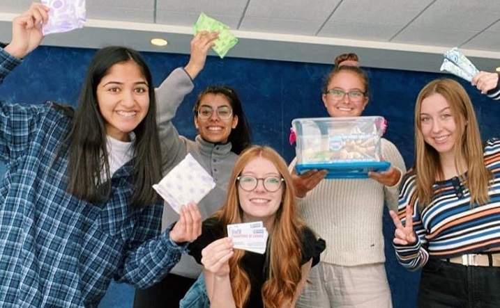 Members of the U of R Champions of Change Club are tackling "period poverty" around campus, offering students free tampons and pads .