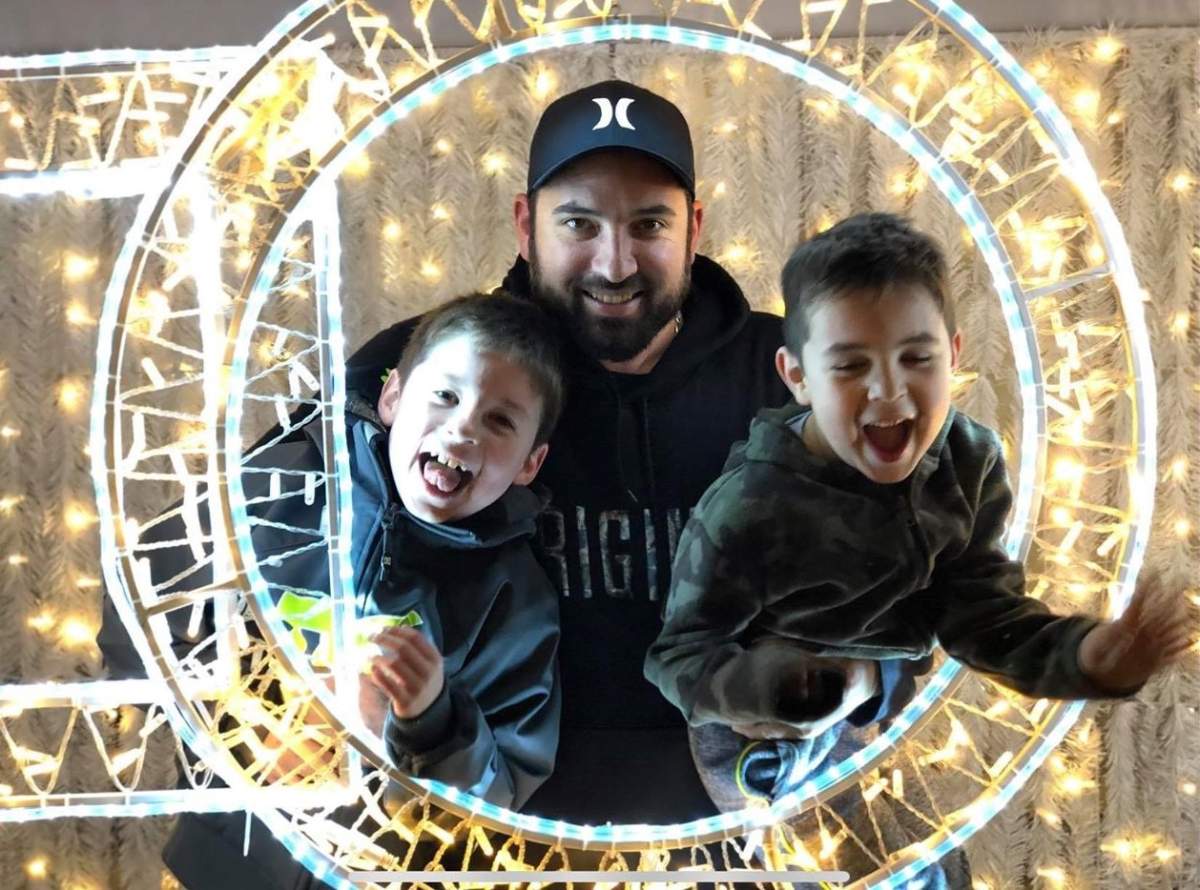Nicholas Trask with his sons, Vincent and Evan.