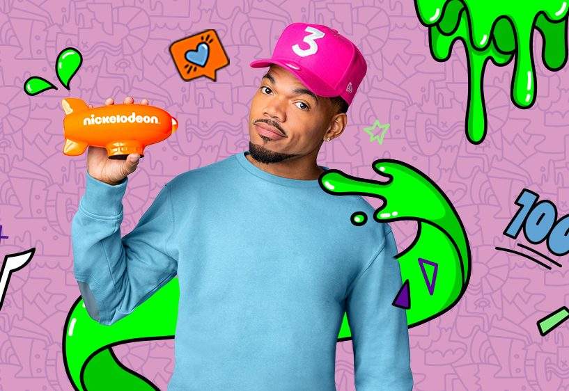 Chance the Rapper in a promo shoot for the now-postponed 2020 Kids Choice Awards by Nickelodeon.