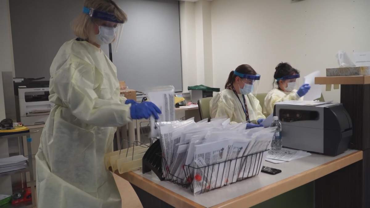 A look inside an assessment centre in Calgary where coronavirus testing is done.