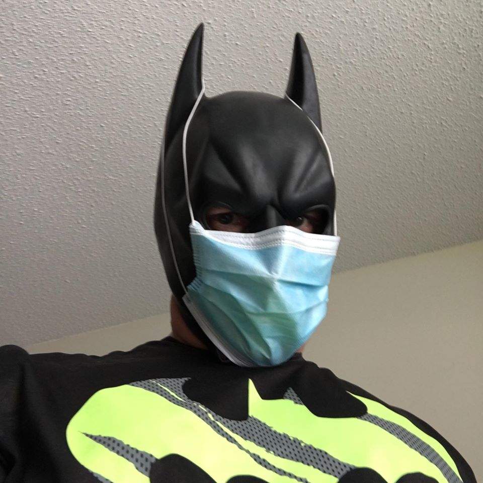 Even Batman needs to stay safe during a pandemic.