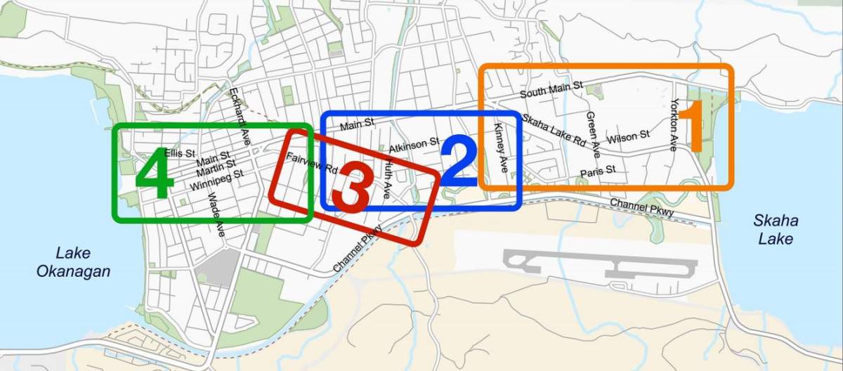 The need for a safe and convenient cycling route through the city and connecting the Okanagan and Skaha lakes was first identified in the 2012 Cycling Plan Update and reaffirmed in the draft of the 2019 Official Community Plan.