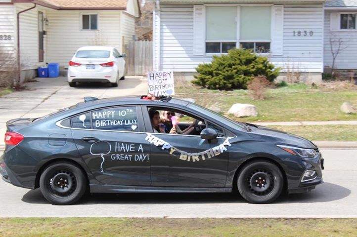 Lilly Matthews’ family organized a birthday parade to help her celebrate turning 10 years old on March 29.