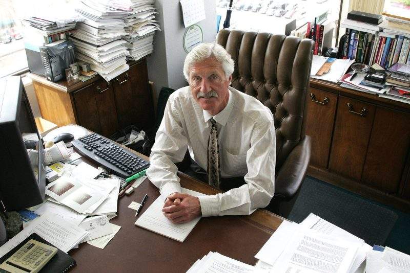 PGeorge Fink, President and CEO of Bonterra Energy, sits in his Calgary office.