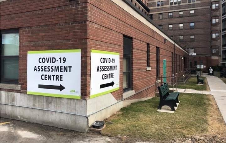 The COVID-19 assessment centre at Michael Garron Hospital.