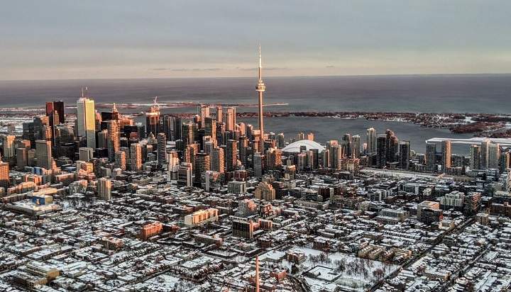The downtown Toronto skyline.