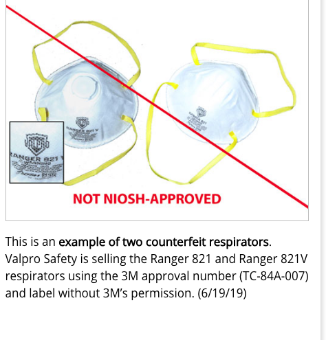 A warning from the CDC urges consumers to steer clear of masks not approved by NIOSH.