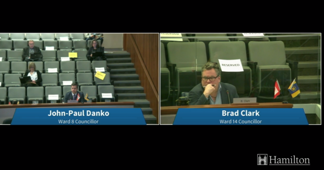 Hamilton City Council practiced social distancing in meeting to approve the 2020 operating budget on Friday.