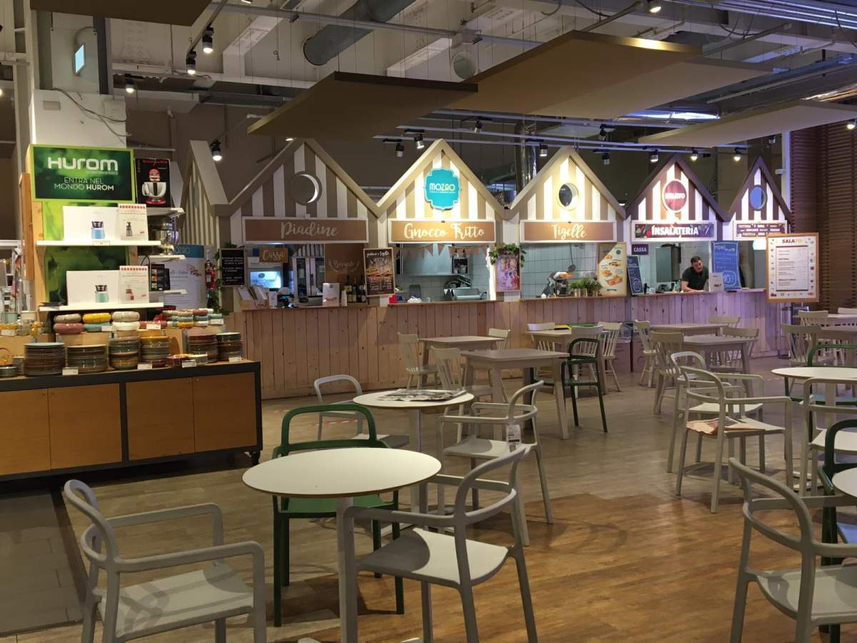 The normally busy food outlet, Eatily in central Rome, has been generally empty since the national government announced restrictions on movement in light of a struggle with the novel coronavirus.