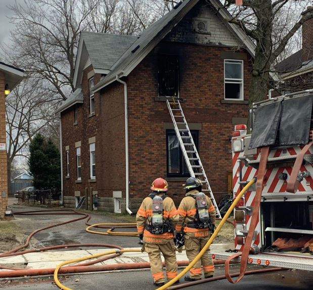 London fire crews responded to a blaze at a home on Egerton Street that caused $80,000 in damage Friday morning. 