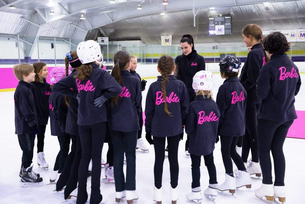 Tessa Virtue encourages young Toronto skaters to follow their dreams at McCormick Arena in Toronto Monday. (Courtesy of GCI Canada)