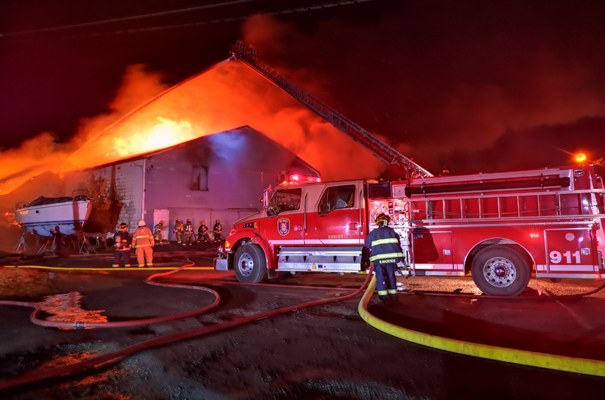 Nineteen seniors were evacuated from a nearby building as a precaution.
