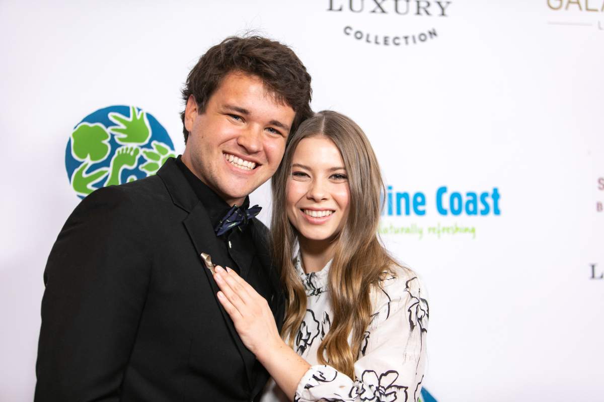 Chandler Powell and Bindi Irwin attend the Steve Irwin Gala Dinner at SLS Hotel on May 04, 2019 in Beverly Hills, California. 