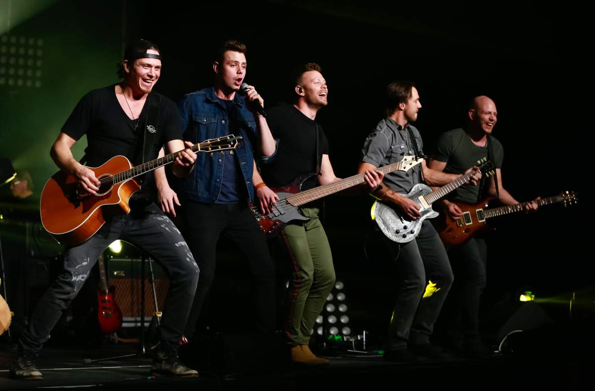 The Hunter Brothers perform at the Friday Night Party at the International Trade Centre in advance of the 2019 Tim Hortons NHL Heritage Classic on Oct. 25, 2019 in Regina, Sask.