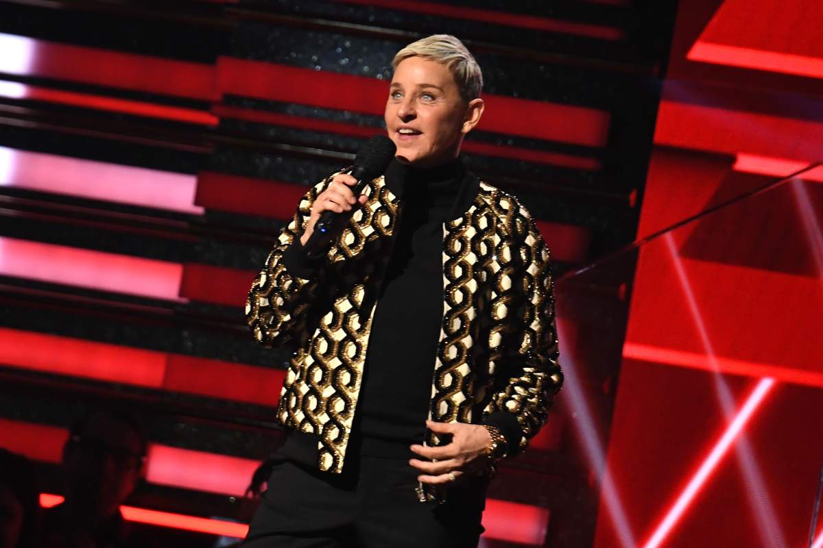 US comedian Ellen DeGeneres introduces Lil Nas X and Billy Ray Cyrus during the 62nd Annual Grammy Awards on January 26, 2020, in Los Angeles. 