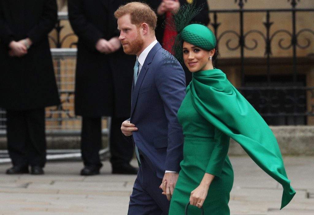 Prince Harry and Meghan Markle arrive to attend the annual Commonwealth Day Service at Westminster Abbey on March 9, 2020 in London, England. (Dan Kitwood/Getty Images)