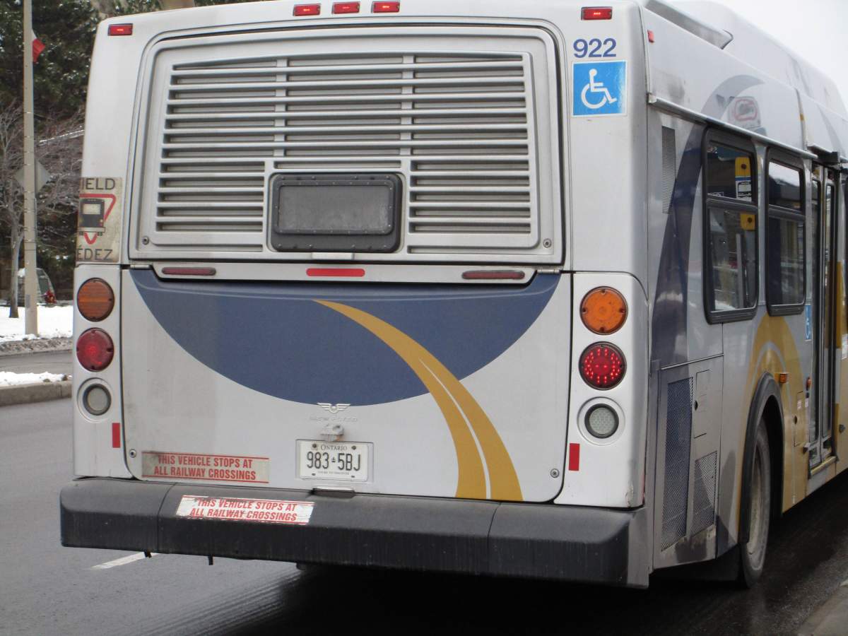 Hamilton Street Railway is asking all transit riders to board buses from the rear door in response to the COVID-19 pandemic.