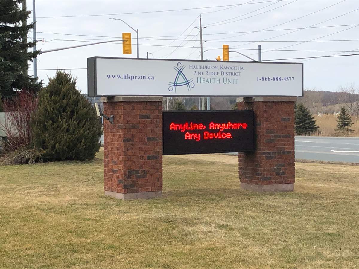 Haliburton, Kawartha, Pine Ridge District Health Unit.