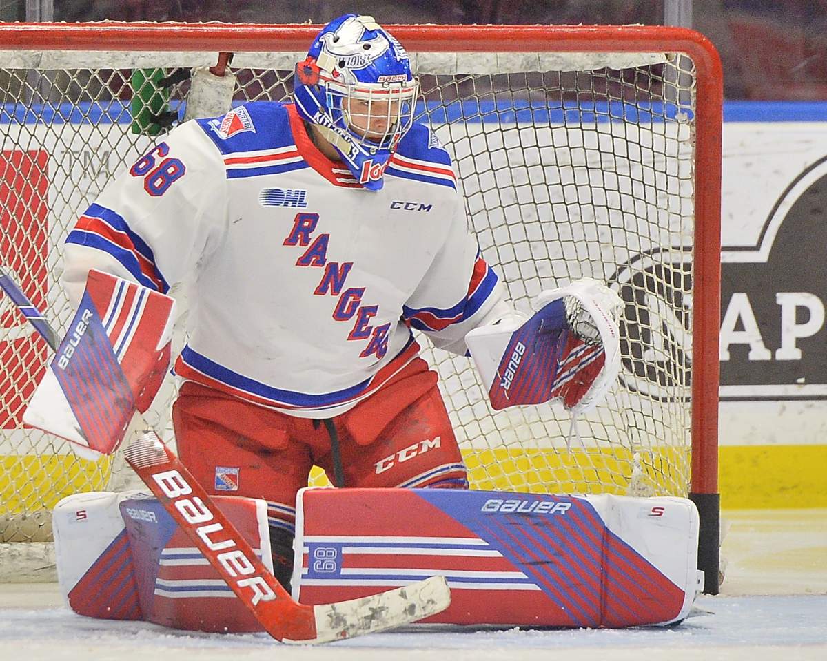 Jacob Ingham of the Kitchener Rangers. 